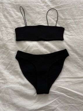Toteme Smocked Black Bikini
